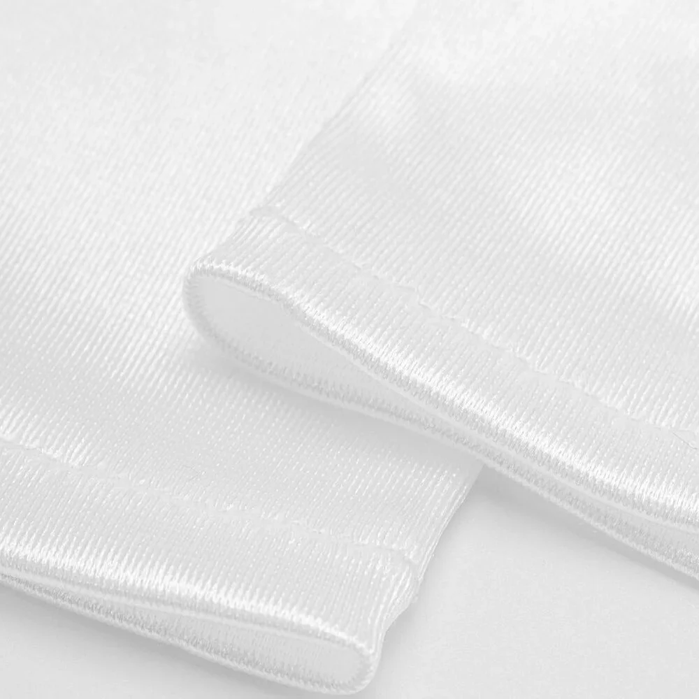 Women's Short White Satin Silk Gloves Banquet Wedding Party Costume Accessories